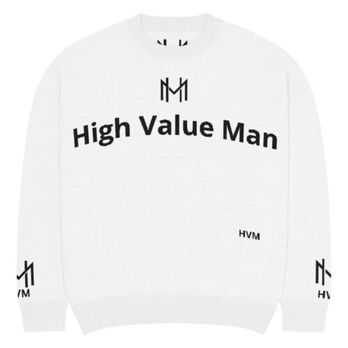 High Value Man (HVM) Relaxed fit knitted crew neck sweater.