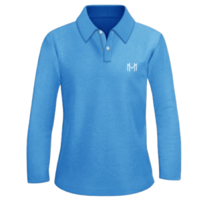 High Value Man (HVM)  Long Sleeve POLO - PVC Blue