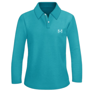 High Value Man (HVM)  Long Sleeve POLO - Scuba Blue