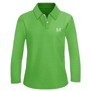High Value Man (HVM)  Long Sleeve POLO - Green Apple