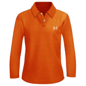 High Value Man (HVM)  Long Sleeve POLO - Orange