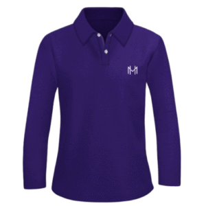 High Value Man (HVM)  Long Sleeve POLO - Dark Purple