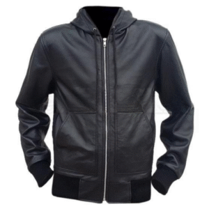 High Value Man (HVM) Hooded Hoodie Genuine Leather Jacket - S