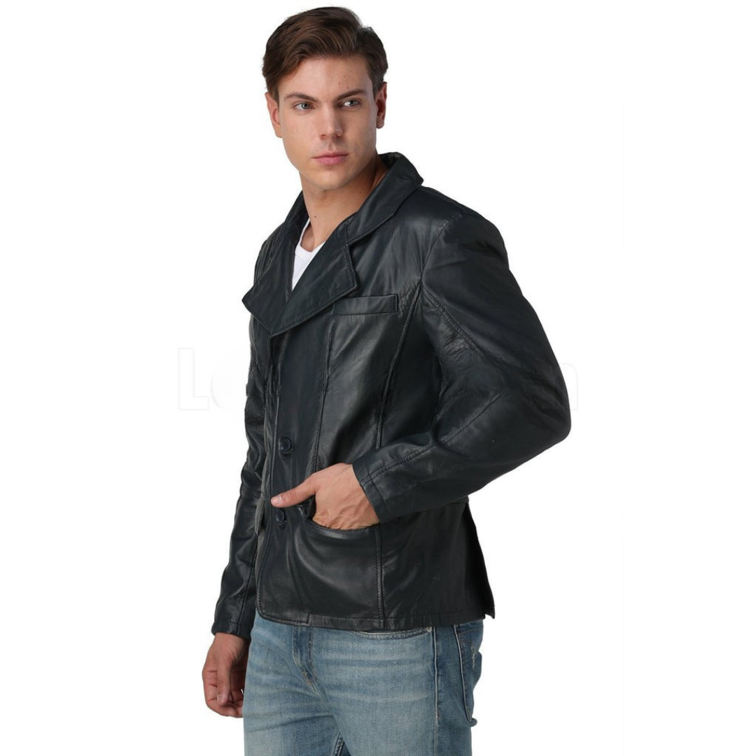 High Value Man (HVM) Decent Black Leather Jacket