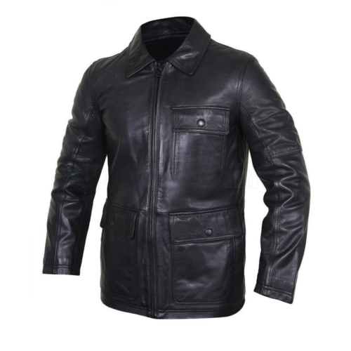High Value Man (HVM) Collared Leather Bomber Jacket