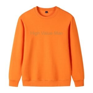 High Value Man (HVM) Sweat Shirt - Orange, S