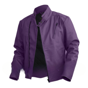 High Value Man (HVM) Stylish Purple  Synthetic Leather Jacket - XL