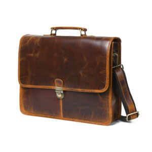 High Value Man (HVM) Buffalo Leather Executive Briefcase
