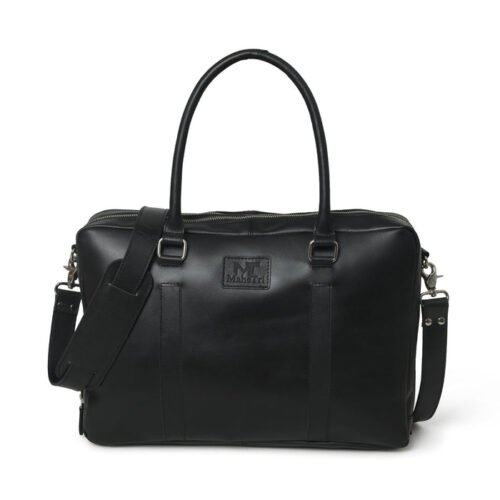 High Value Man (HVM) Dixon Black  Leather  Briefcase