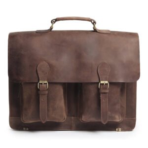 High Value Man (HVM) Buffalo Leather Messenger Bag - 16 inch