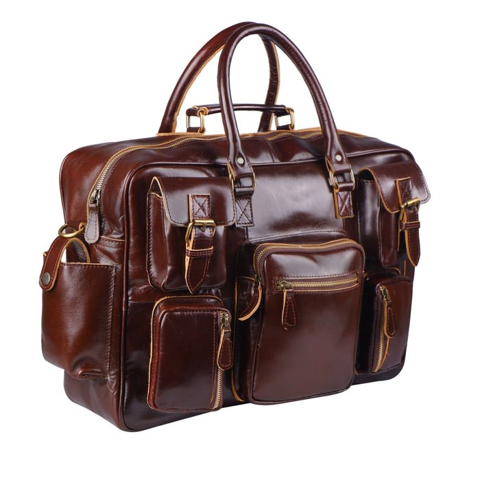 High Value Man (HVM) Norman Cherry Red Briefcase