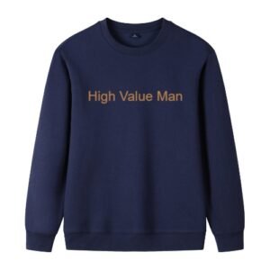 High Value Man (HVM) Sweat Shirt - Navy Blue, L